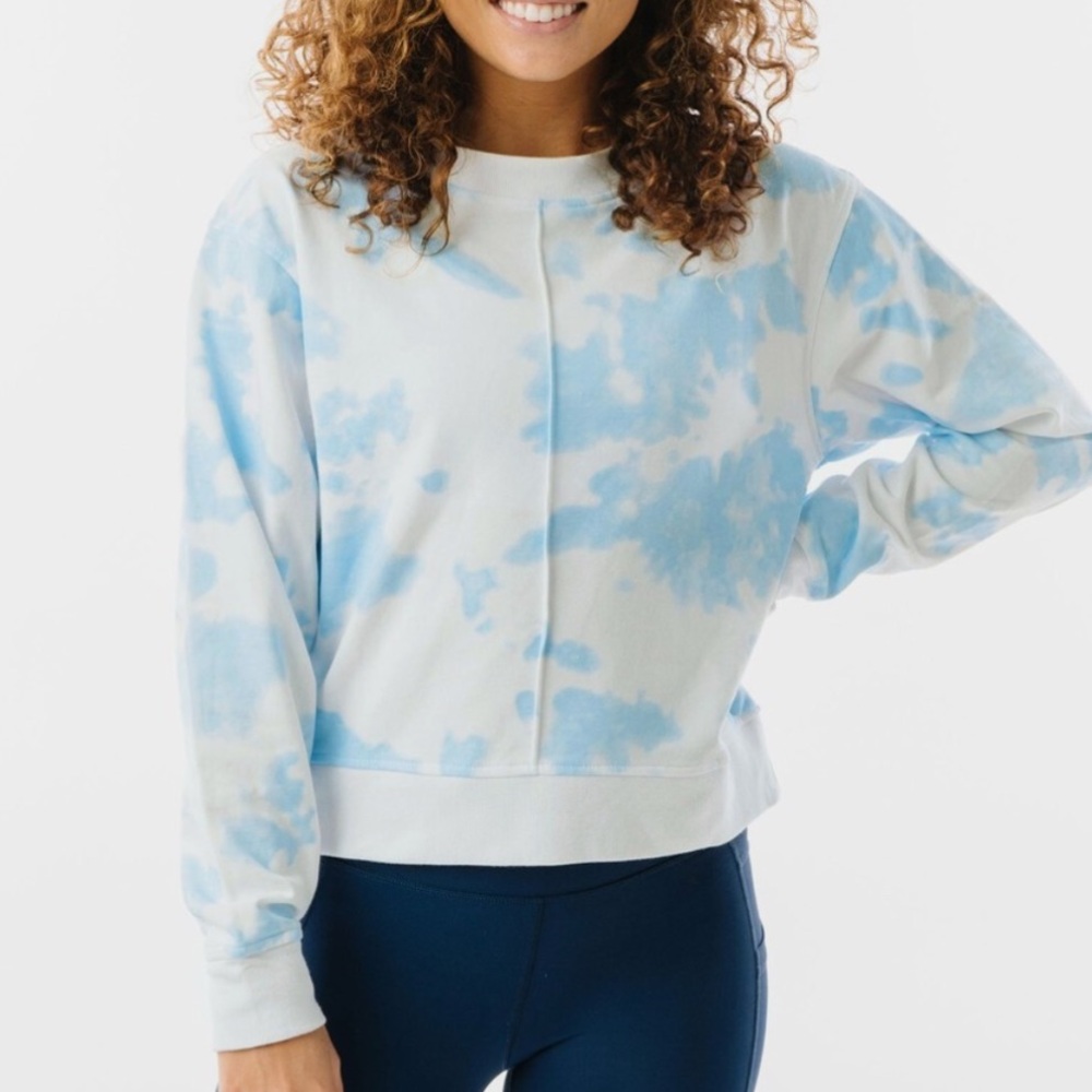 Zyia Hendrix Heaven crew boxy sweatshirt medium workout layering lightweight - Picture 2 of 13